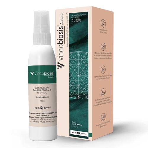 Miniaturka artykułu - Vincobiosis Acneic Dermobalans Balsam do ciała w spray'u do sk&oacute;ry trądzikowej, 125 ml