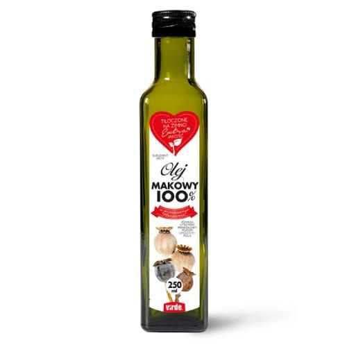 Zdjęcie produktu - VIRDE Olej makowy 100%, 250 ml