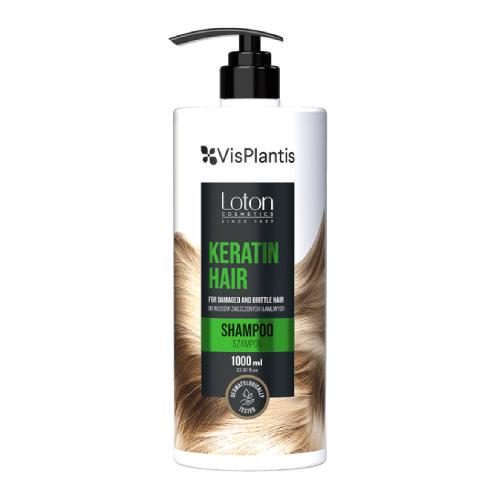 Miniaturka artykułu - Vis Plantis Loton Keratin Hair Szampon do włos&oacute;w zniszczonych i łamliwych z keratyną, 1000ml