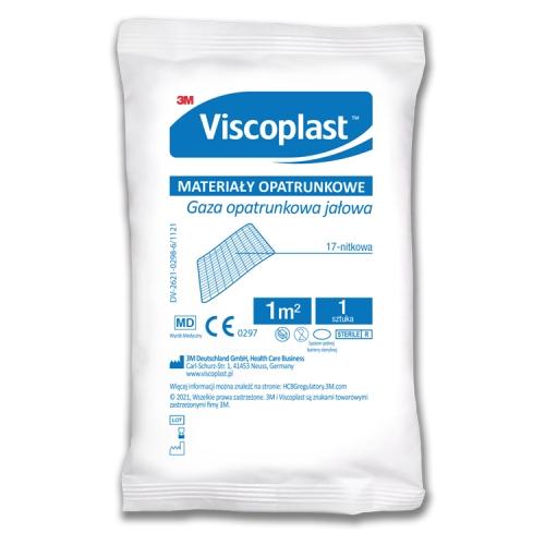 Miniaturka artykułu - VISCOPLAST Gaza opatrunek jałowy - 1 m x 1 sztuka
