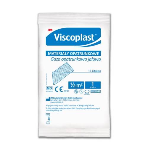 Miniaturka artykułu - VISCOPLAST Gaza opatrunkowa jałowa 0,5 m2 - 1 sztuka 