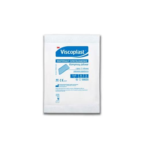 Zdjęcie produktu - VISCOPLAST Kompresy gaza jałowa - 5x5cm, 3 sztuki 
