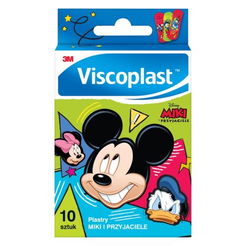 Miniaturka artykułu - VISCOPLAST Miki i Przyjaciele Plastry, 10szt
