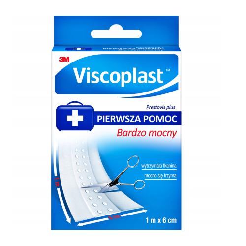 Miniaturka artykułu - VISCOPLAST Plaster Prestovis Plus, Bardzo mocny, 1mx6cm, 1szt.