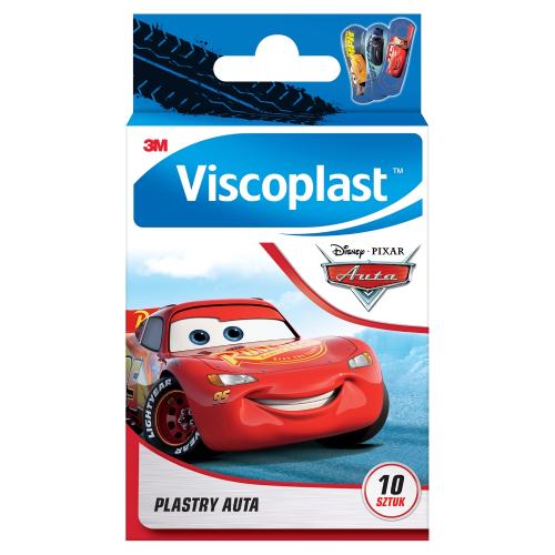 Miniaturka artykułu - VISCOPLAST Plastry dla dzieci AUTA, 10 sztuk