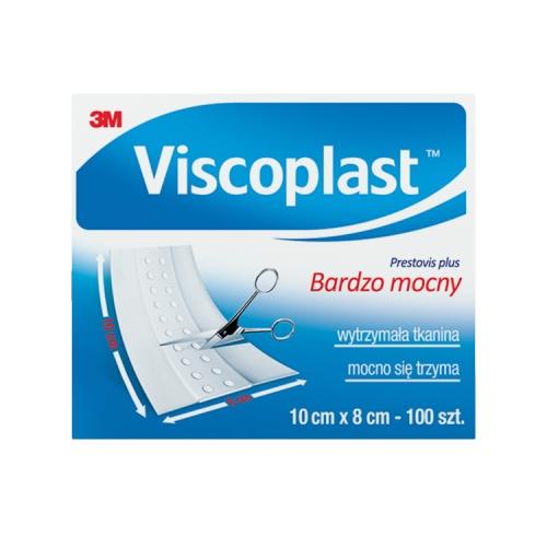 Miniaturka artykułu - VISCOPLAST Plastry PRESTOVIS PLUS 10cm x 8cm -100szt.
