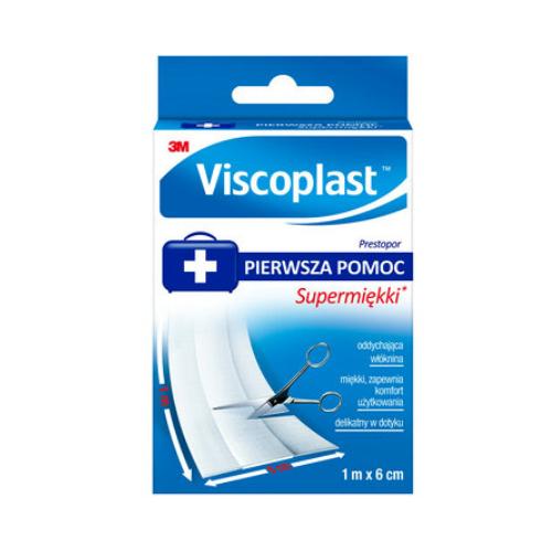 Miniaturka artykułu - Viscoplast SUPERMIĘKKI Prestopor Plaster - 1 m x 6 cm - 1 sztuka