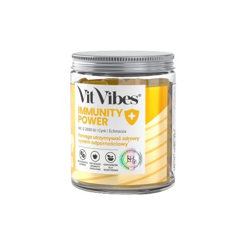 Miniaturka artykułu - Vit Vibes Immunity Power żelki smak marakuja cytryna, 60 szt.