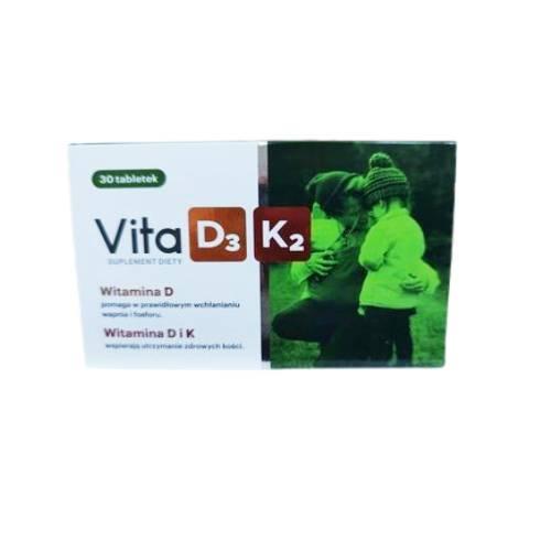 Miniaturka artykułu - Vita D3 K2, 30 tabletek
