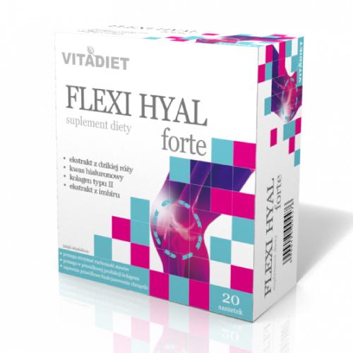 Miniaturka artykułu - VITADIET Flexi Hyal Forte żel, 20 saszetek x 15 ml