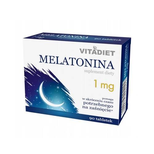 Miniaturka artykułu - VITADIET Melatonina 1mg, 90 tabletek
