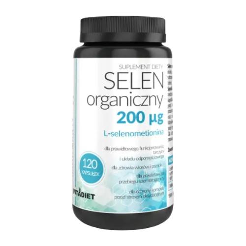 Miniaturka artykułu - VITADIET Selen organiczny 200 &micro;g, 120 kaps.