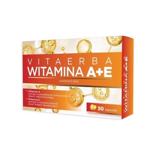 Miniaturka artykułu - VitaErba Witamina A+E, 30 kaps. - suplement diety z witaminą A i E