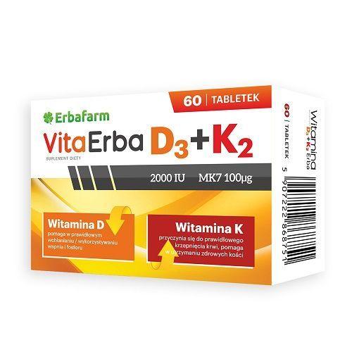 Miniaturka artykułu - VitaErba D3+K2, 60tabl. 