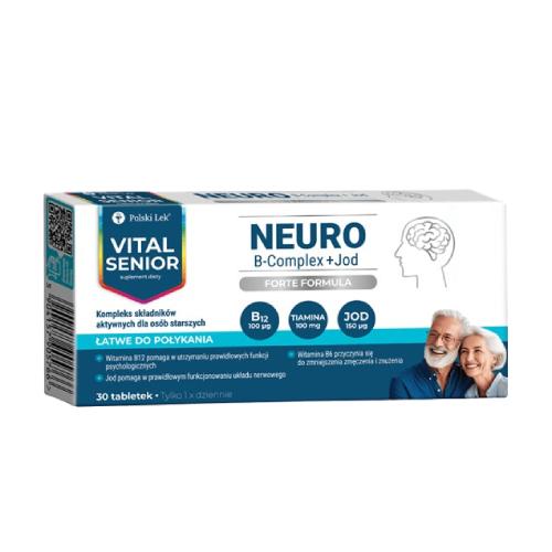 Miniaturka artykułu - Vital Senior Neuro B-complex + Jod, 30 tabl.