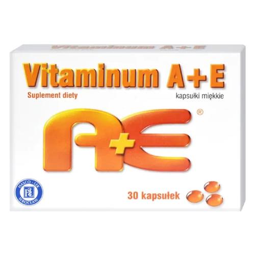 Miniaturka artykułu - VITAMINUM A+E HASCO, 30 kaps.