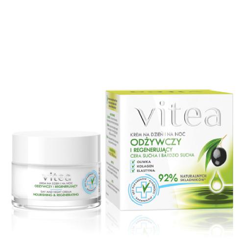 Miniaturka artykułu - VITEA Krem regenerujący Oliwka i Kolagen, 50ml