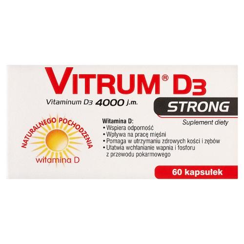 Miniaturka artykułu - Vitrum D3 Strong, 60kaps.