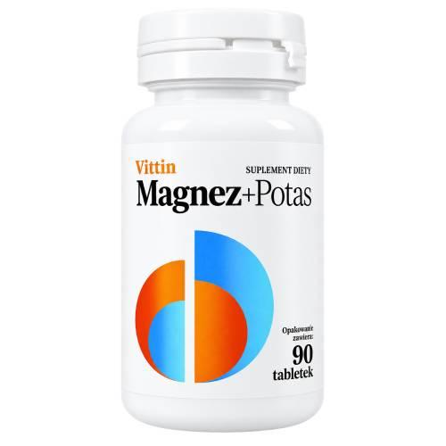Miniaturka artykułu - Vittin&nbsp;Magnez + potas, 90 tabl.