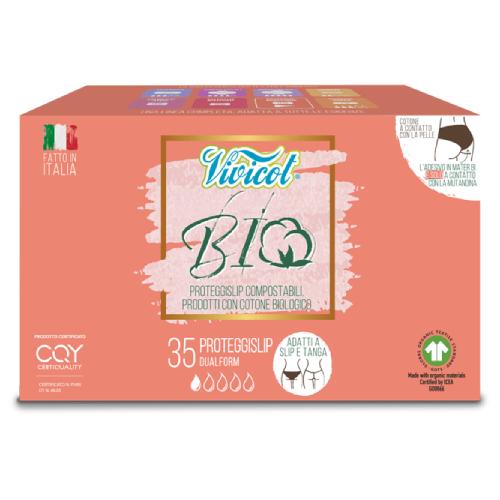 Miniaturka artykułu - VIVICOT BIO Wkładki higieniczne DUALform z organicznej bawełny, 35 szt.