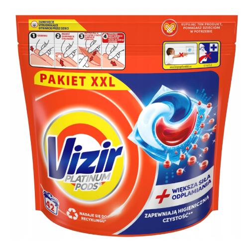 Miniaturka artykułu - Vizir Platinum Pakiet XXL kapsułki do prania, 42szt.