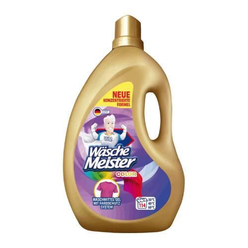 Miniaturka artykułu - W&auml;scheMeister żel do prania Color, 4l/BRAK ORGINALNEGO KORKA 