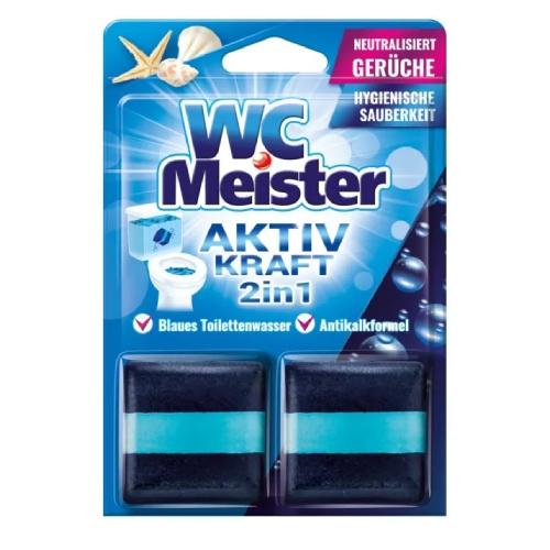 Miniaturka artykułu - WC Meister Kostka barwiąca do spłuczki Morski, 2x50g