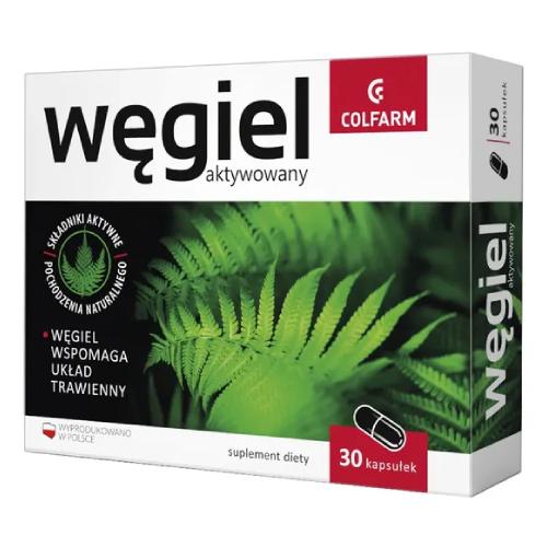 Miniaturka artykułu - Węgiel Aktywny Colfarm - 30 kapsułek 