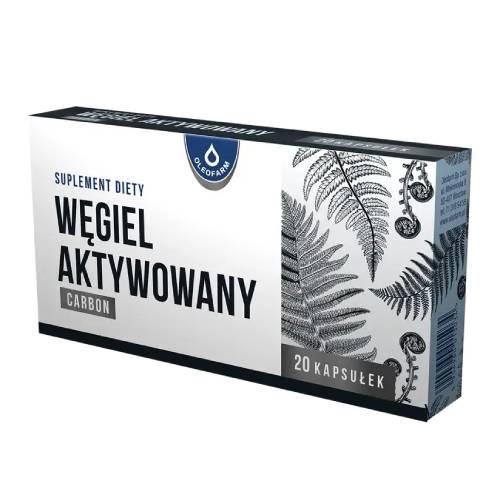 Miniaturka artykułu - Węgiel aktywowany, 20 kapsułek 