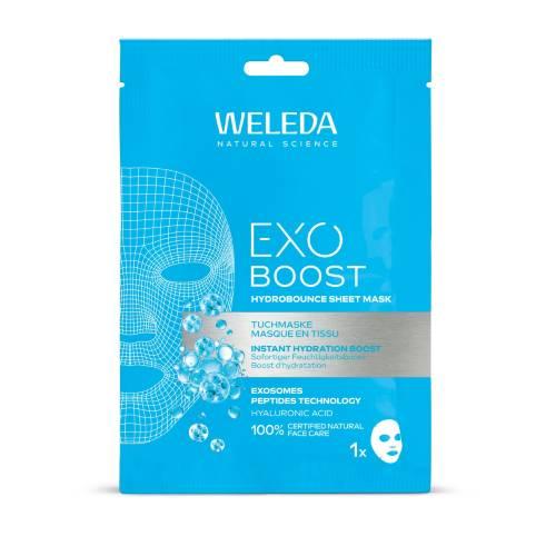 Miniaturka artykułu - Weleda Exo Boost Nawilżająca maseczka w płachcie z kwasem hialuronowym, 1 szt.