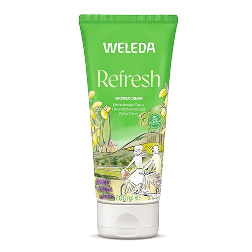 Miniaturka artykułu - Weleda Refresh Kremowy płyn pod prysznic z cytrusami, 200 ml