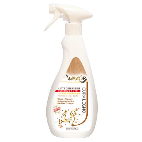 Miniaturka artykułu - Wexor Mleczko czyszczące z woskiem do pielęgnacji drewna, 500 ml