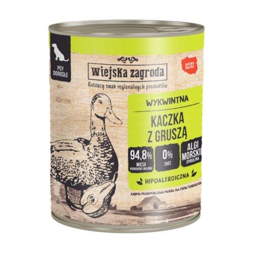Miniaturka artykułu - Wiejska Zagroda Karma mokra dla psa Kaczka z gruszką (dorosły), 800 g