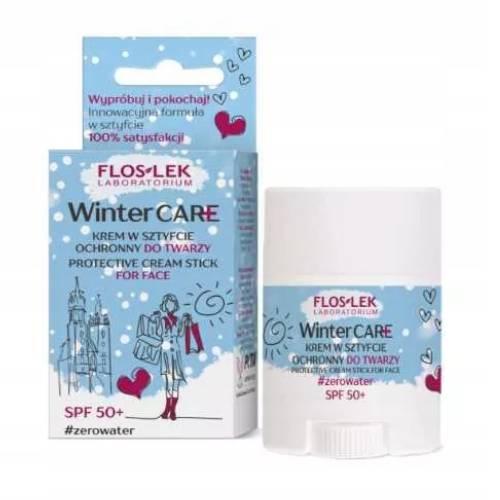 Miniaturka artykułu - FLOS-LEK WINTER CARE Krem w sztyfcie ochronny do twarzy SPF50+, 24g