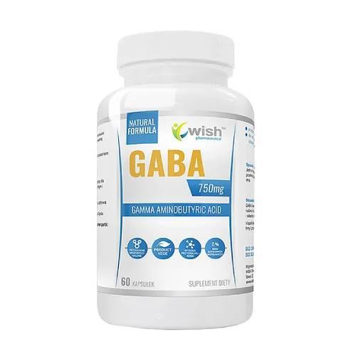 WISH Pharmaceutical GABA 750 mg, 60 kaps.