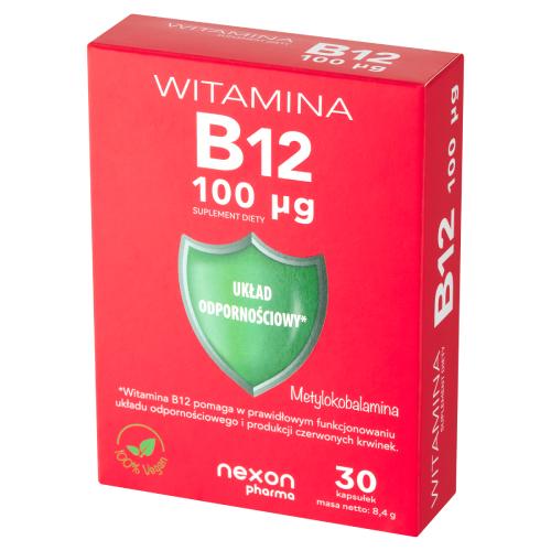 Miniaturka artykułu - Witamina B12 100&mu;g, 30 kaps.