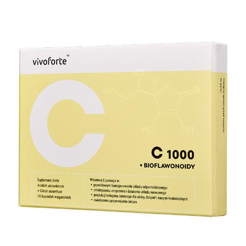 Miniaturka artykułu - Witamina C 1000+ Bioflawonoidy VivoForte, 10tabl.
