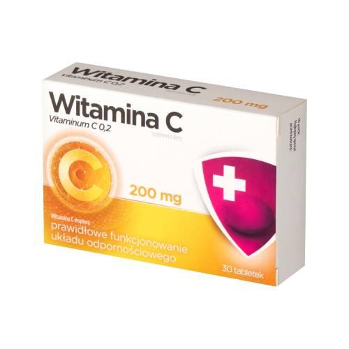 Miniaturka artykułu - Witamina C 200 mg, 30 tabl. 