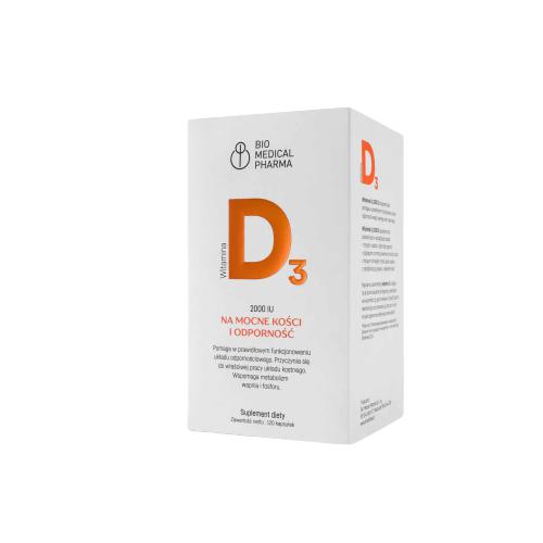 Miniaturka artykułu - Witamina D3, 120kaps, BioMedicalPharma 