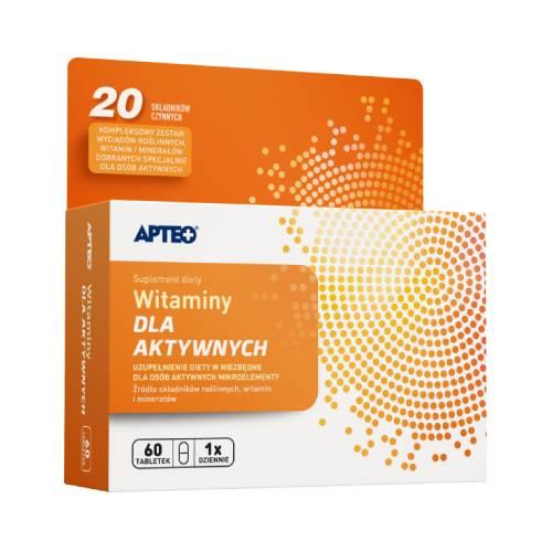 Miniaturka artykułu - APTEO Witaminy dla aktywnych, 60 tabl.