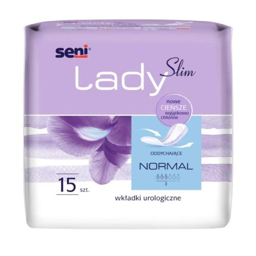 Miniaturka artykułu - SENI LADY SLIM NORMAL Wkłady anatomiczne, 15 szt.