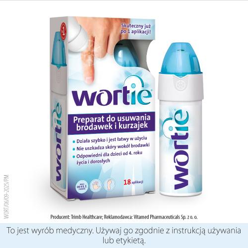Miniaturka artykułu - WORTIE Preparat do usuwania brodawek i kurzajek, 50 ml - usuwa brodawki w 10-14 dni