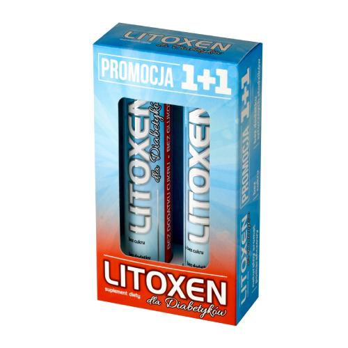 Miniaturka artykułu - XENICO PHARMA Litoxen dla Diabetyk&oacute;w Zestaw 1+1, (2x20 tabl. mus.)