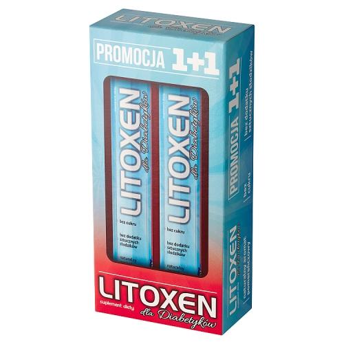 Miniaturka artykułu - XENICO PHARMA Litoxen dla Diabetyk&oacute;w Zestaw 1+1, (2x20 tabl. mus.)