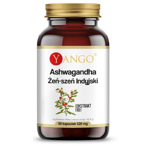 Zdjęcie produktu - Yango Ashwagandha Żeń-szeń Indyjski, 90 kapsułek