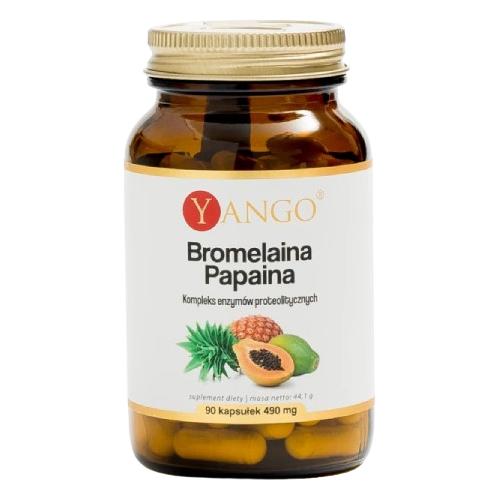 Miniaturka artykułu - YANGO Bromelaina + Papaina, 90 kaps.