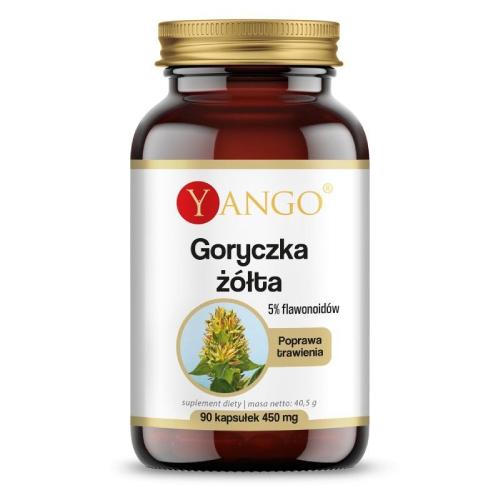 Miniaturka artykułu - YANGO Goryczka Ż&oacute;łta 5% Flawonoid&oacute;w, 90 kaps.