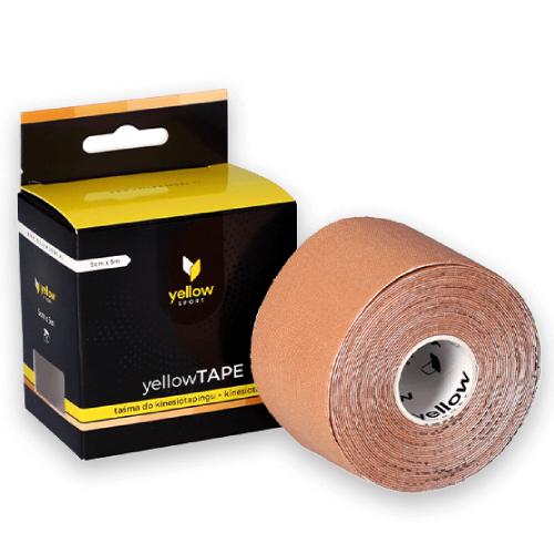 Miniaturka artykułu - YellowTAPE Taśma do kinesiotapingu 5cm x 5m cielisty