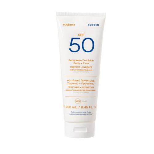 Miniaturka artykułu - KORRES YOGHURT Emulsja ochronna do ciała i twarzy SPF50, 250ml