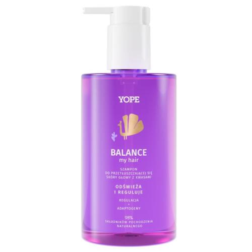 Miniaturka artykułu - YOPE Balance Szampon do przetłuszczającej się sk&oacute;ry głowy z kwasami, 300ml